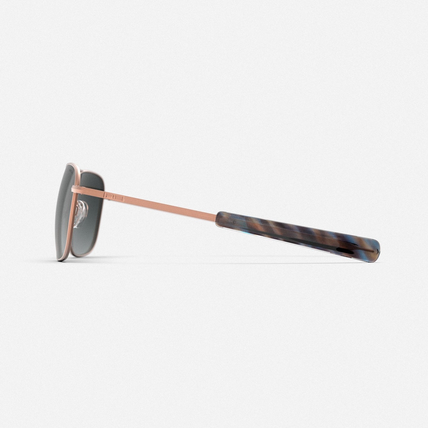 Aviator - 22k Satin Rose Gold & Slate