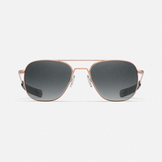 Aviator - 22k Satin Rose Gold & Slate