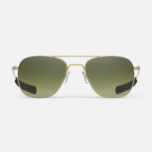 Aviator - 23k Satin Gold & Evergreen