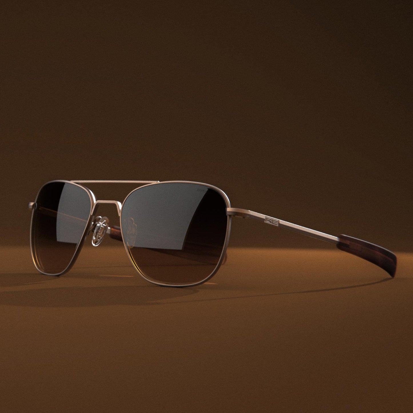 Aviator - 22k Satin Chocolate Gold & Cape Sand