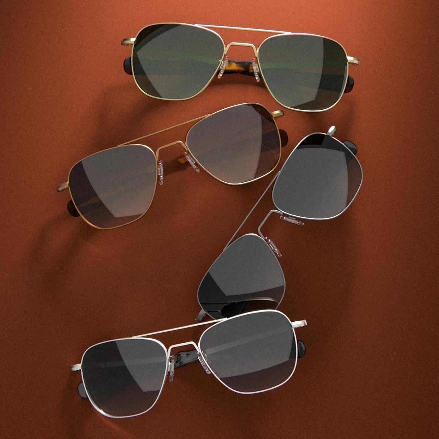 Aviator - 22k Satin Chocolate Gold & Cape Sand